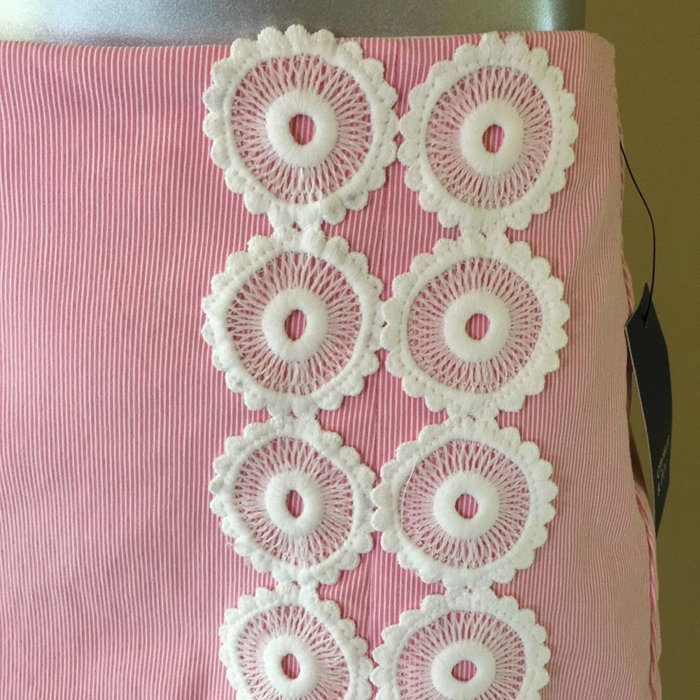 CROWN & IVY | Hello Spring Pink Rage / White Stripe Skort - Picture 5 of 11